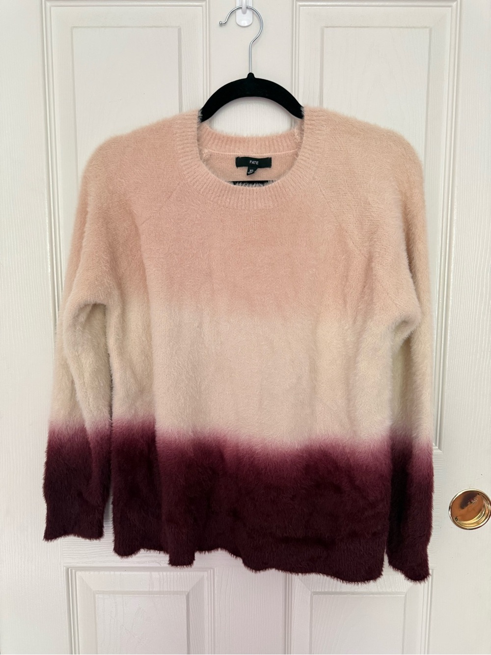 Fate Women’s Ombre Fuzzy Crewneck Sweater